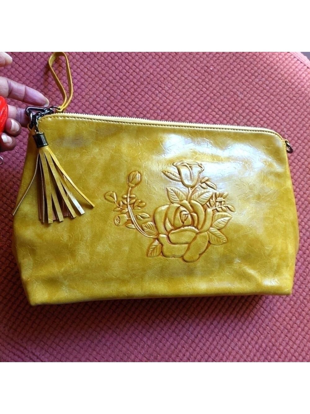 NWOT. Meitrue Medium Goldenrod Clutch/ Shoulder Handbag